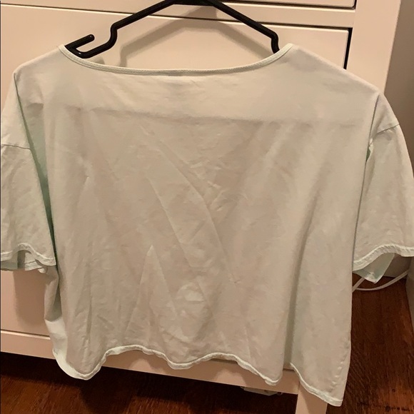 Turquoise American Apparel crop top - Picture 2 of 3